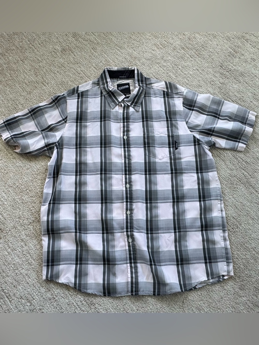 Billabong Black and White Button Down Shirt